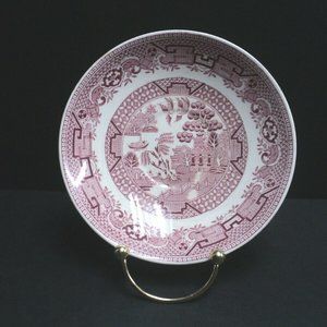 Vintage Swinnertons China Saucer Red Old Willow Staffordshire England 5 5/8"